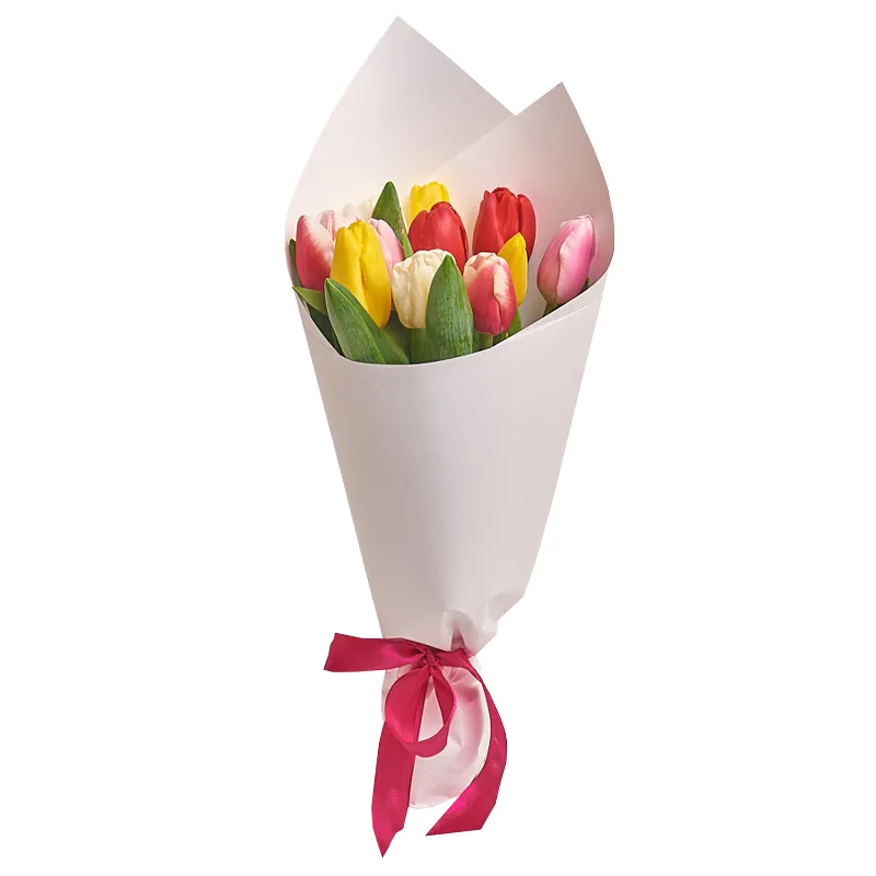 Букет из 15 тюльпанов микс